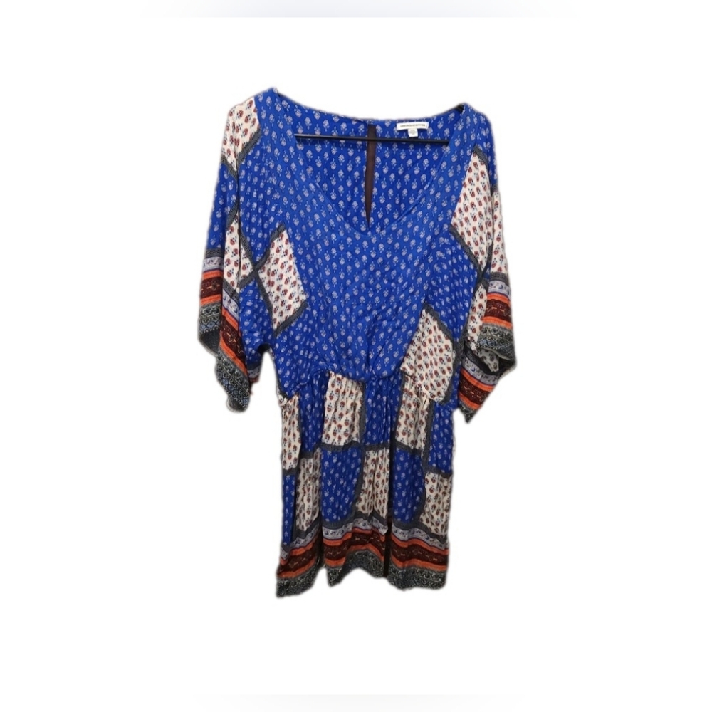 American Eagle Bohemian Festival Patchwork Ready Flowy Short Sleeve Medium